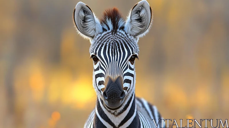 AI ART Zebra in Sunlit Savanna