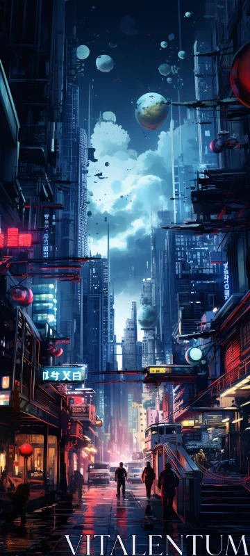 AI ART Futuristic Cyberpunk Urban Landscape