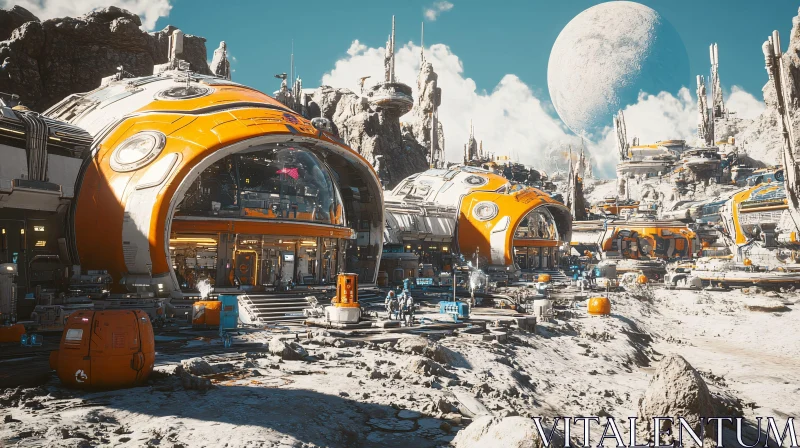 AI ART Sci-Fi Architecture on a Distant Planet