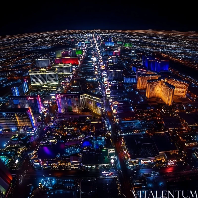 AI ART Cityscape at Night from Above