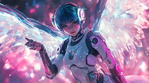 Cyber Angel with Robotic Enhancements