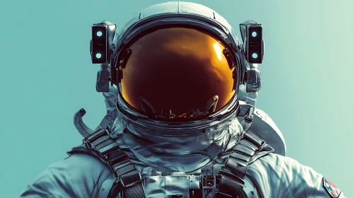 Technologically Detailed Astronaut Helmet