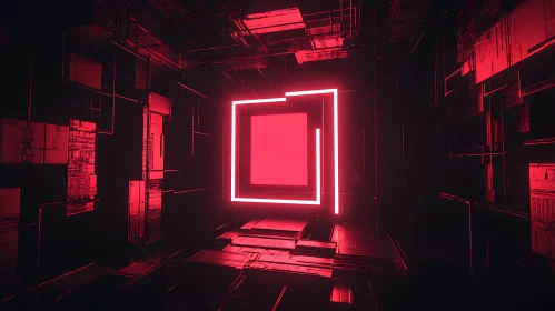 Futuristic Geometric Neon Art