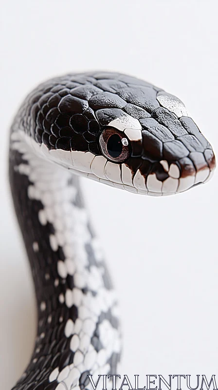 Textured Snake with Piercing Eyes AI Image