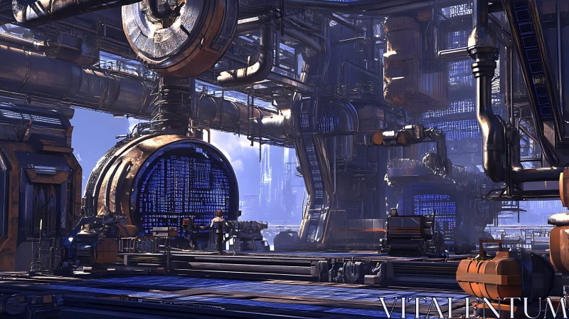 Sci-Fi Industrial Architecture AI Image