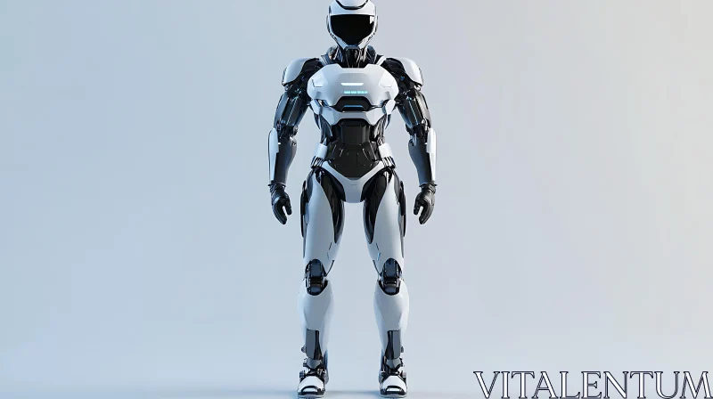 AI ART Modern Humanoid Robot with LED Accents