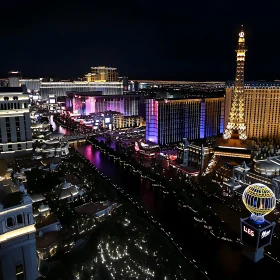 Illuminated Urban Nightscape