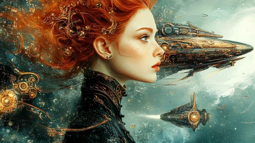 Steampunk Beauty in a Sci-Fi Universe