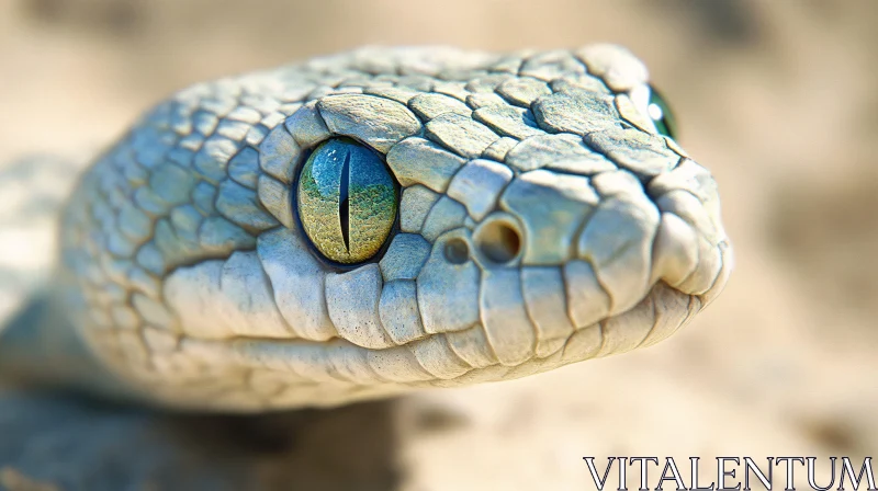 Detailed Snake Head Image AI Image