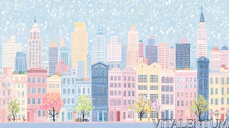 AI ART Whimsical Urban Architecture in Pastel Colors