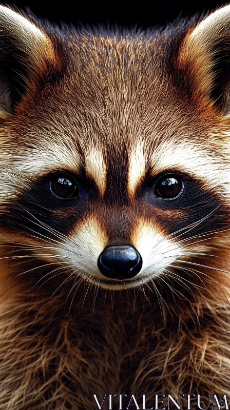 AI ART Intimate Raccoon Animal Portrait