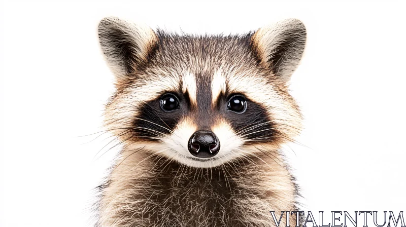 AI ART Curious Raccoon Close-Up