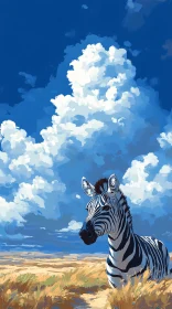 Zebra in Vast Landscape