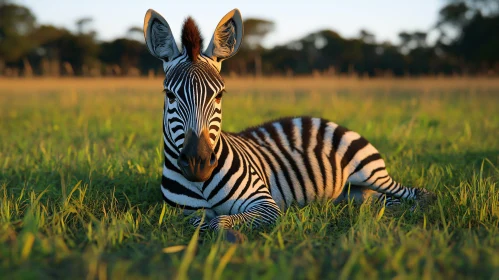 Serene Zebra in Nature's Embrace