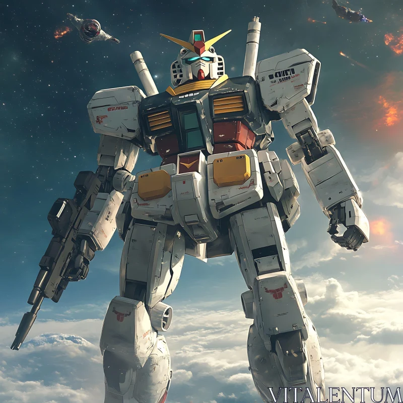 AI ART Giant Mecha in the Skies