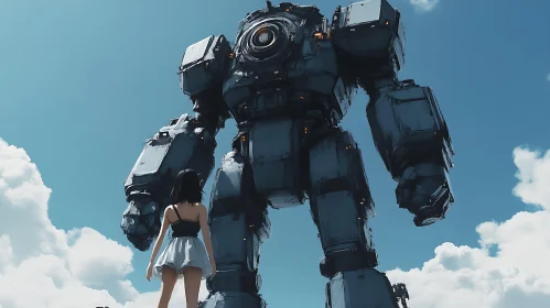 Giant Mecha and Human Contrast