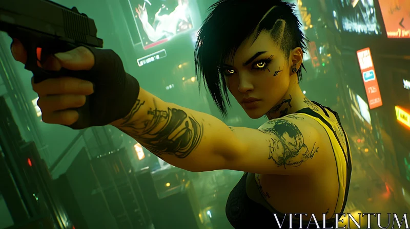 Edgy Character in Futuristic City