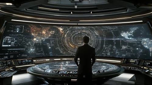 Advanced Cyber Control Center with Digital Displays