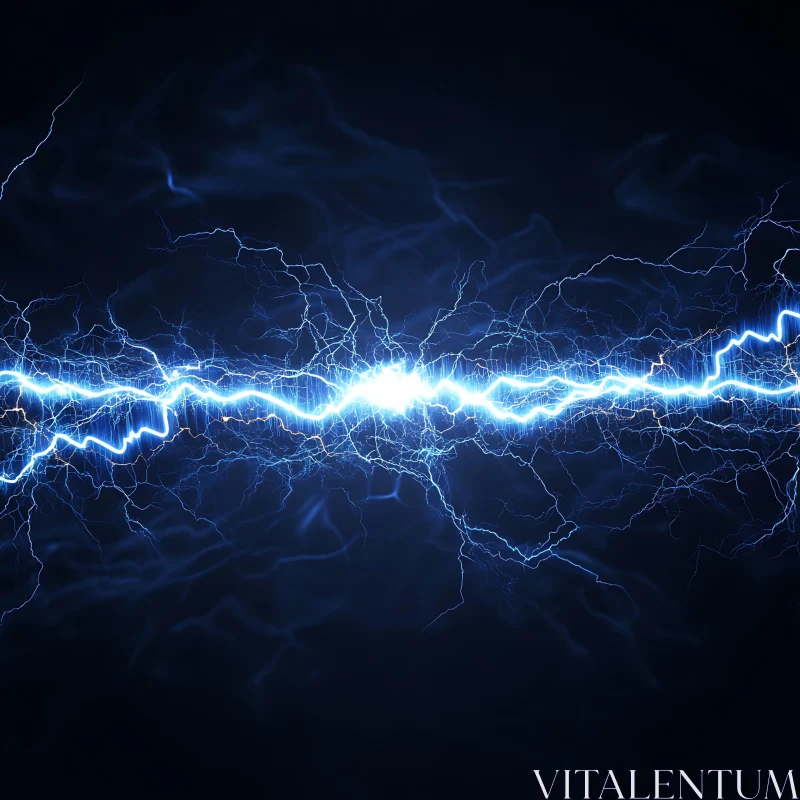 Abstract Blue Lightning Energy