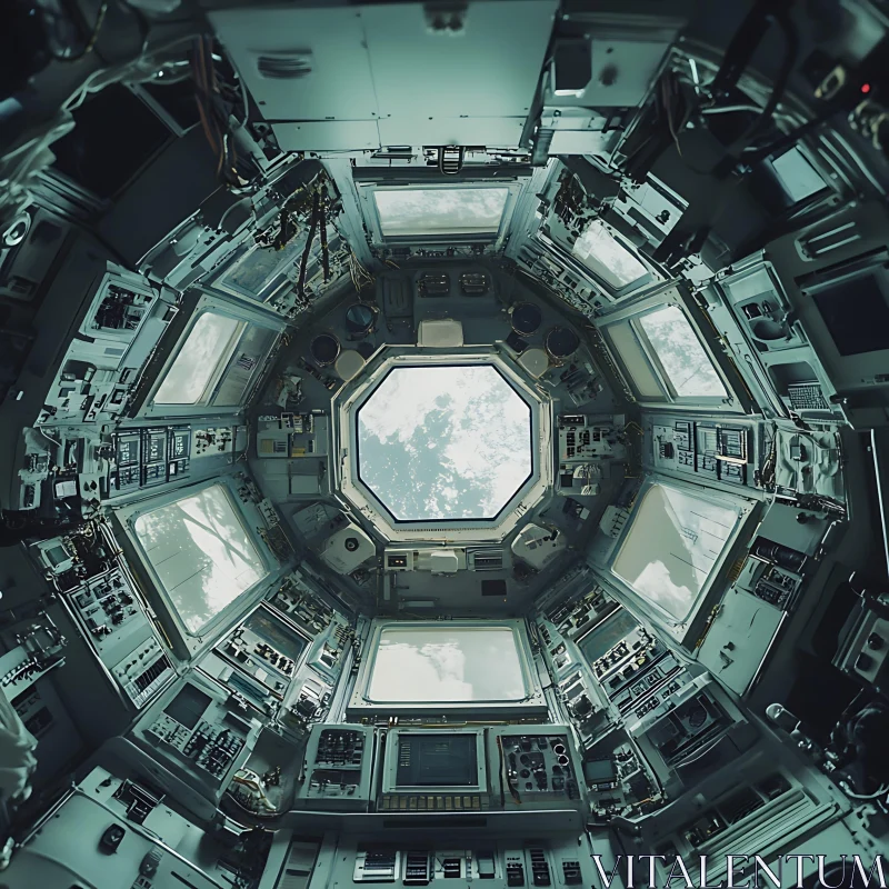 Space Station Module Interior AI Image