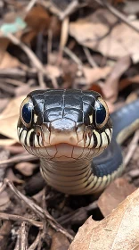 Detailed Snake in Leaf Litter