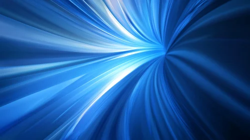 Flowing Blue and White Light Abstract Art