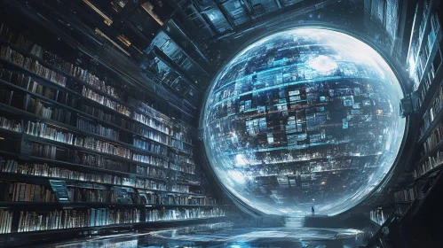 Advanced Technological Library Scene