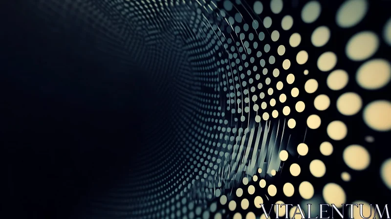 Geometric Spiral Dot Abstract AI Image