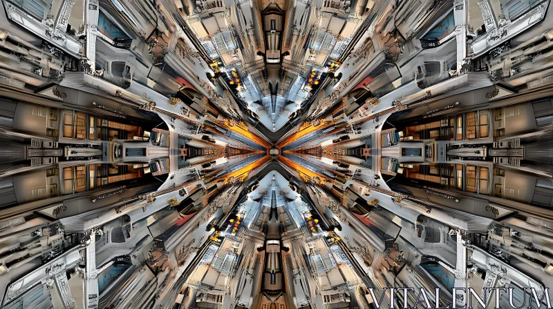 Geometric Urban Symmetry in Abstract Art AI Image