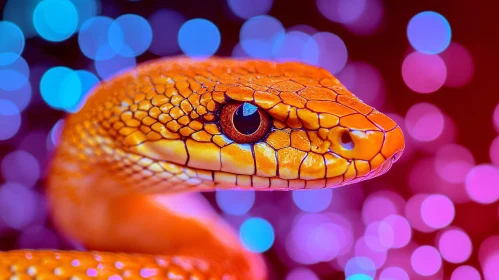 Colorful Snake Close-Up