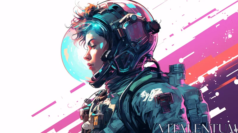 Colorful Space Tech Art AI Image