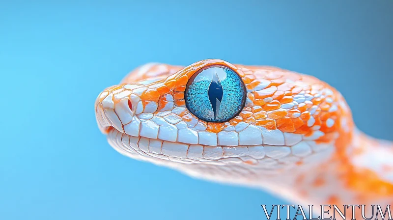 AI ART Macro Photography of Snake Scales and Eye