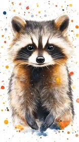 Raccoon in Watercolor