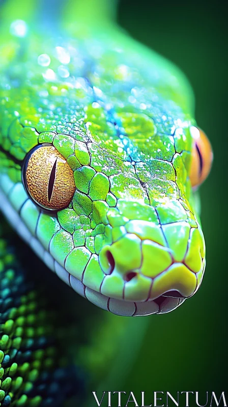 Intricate Details of a Reptile AI Image