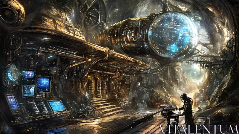 Advanced Technological Laboratory in a Futuristic Setting AI Image