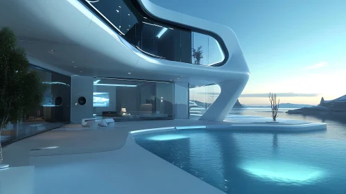 Futuristic Architectural Marvel by the Sea