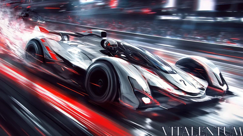 High-Speed Futuristic Racing Car AI Image