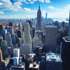 NYC Urban Landscape Showing Iconic Skyscrapers