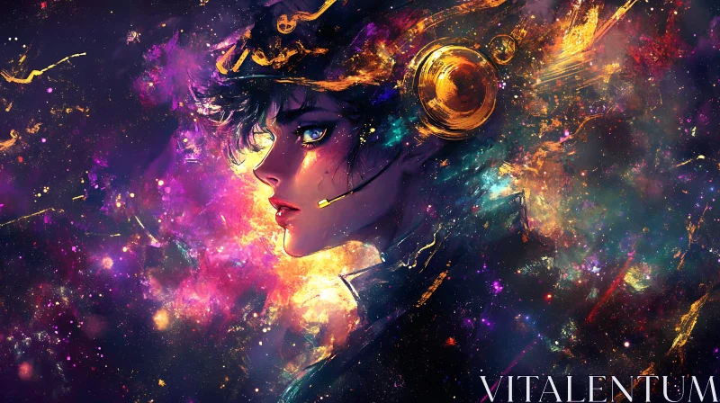 AI ART Cosmic Fantasy Woman Portrait