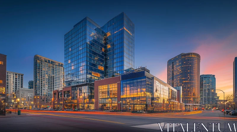 Urban Landscape at Twilight