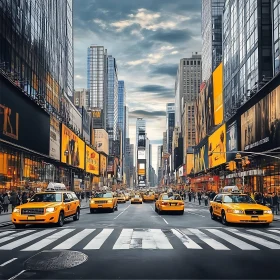 Urban Life and Architecture in a Bustling City