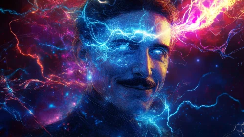 Electrifying Surreal Portrait with Neon Lights