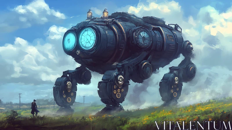 Industrial Robot Traversing a Scenic Field