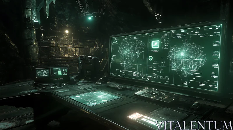 High-Tech Cybernetic Console Setup