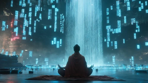 Spiritual Serenity in a Futuristic Digital World