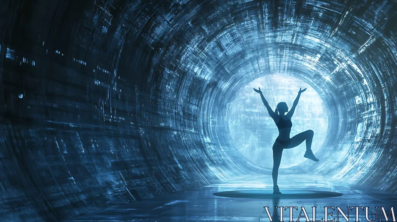 Cybernetic Structure with Yoga Pose