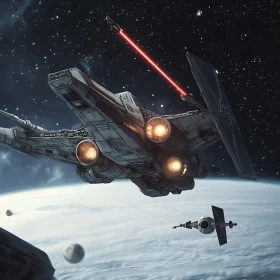 Intergalactic Warfare with Laser-Beaming Spacecraft