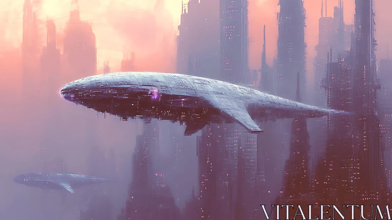 Epic Spaceships in a Futuristic Skyline