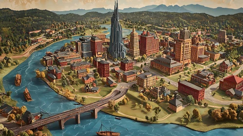 Architectural Blend in Scenic City by the River