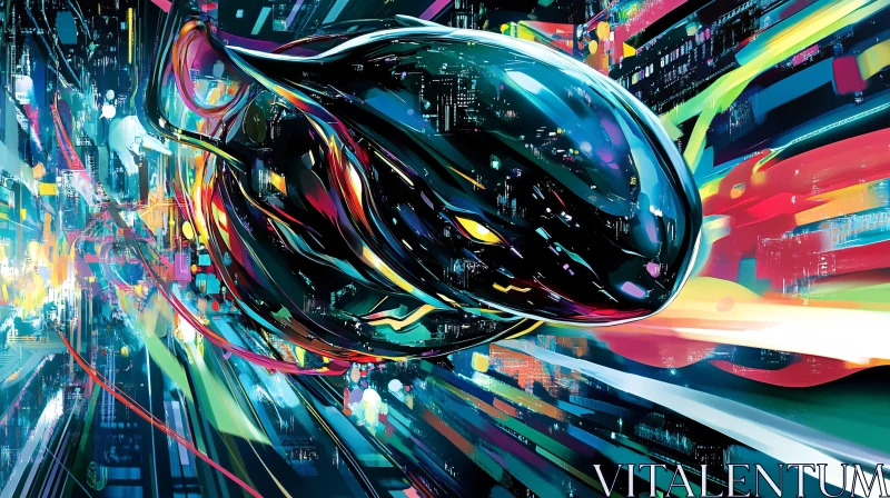 Colorful Abstract City with Dynamic Movement